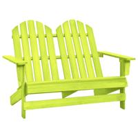 VidaXL Tuinstoel 2-zits adirondack massief vurenhout groen - thumbnail