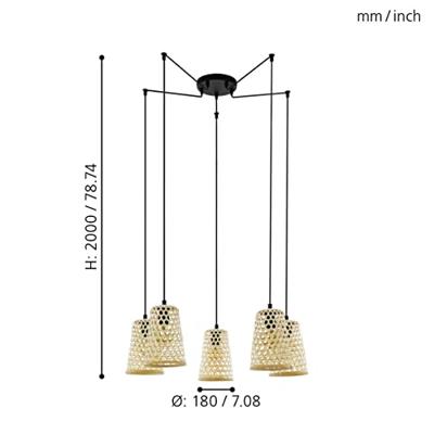 Eglo Houten hanglampClaverdon spider - 43255