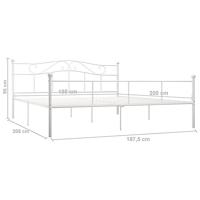 Bedframe metaal wit 180x200 cm - thumbnail