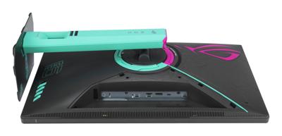ASUS rog strix xg27acmeg-g hatsune miku edition 27" gaming monitor (zwart/turquoise, 260 hz, hdmi, displayport, usb-c, amd free-sync)