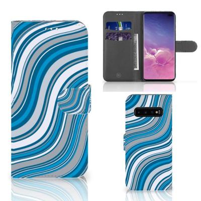 Samsung Galaxy S10 Plus | Telefoon Hoesje | Waves Blue Samsung Galaxy S10 Plus | Telefoon Hoesje | Waves Blue