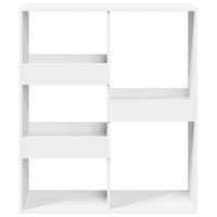 Kamerscherm 100x33x115 cm bewerkt hout wit - thumbnail