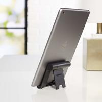 Amazon Basics Draagbare standaard met verstelbare kijkhoek voor tablets, e-readers en mobiele telefoons - zwart - thumbnail