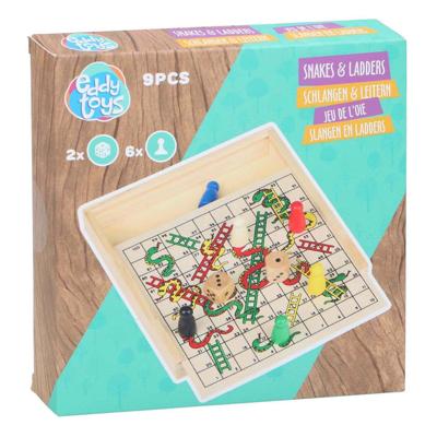 Houten Slangen en Ladders Spel