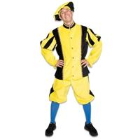 Piet kostuum katoen fluweel Goudgeel/Zwart - thumbnail