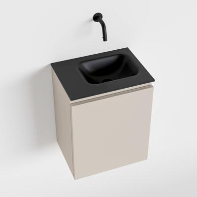 MONDIAZ OLAN 40cm toiletmeubel linen. LEX wastafel urban rechts geen kraangat