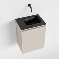 MONDIAZ OLAN 40cm toiletmeubel linen. LEX wastafel urban rechts geen kraangat - thumbnail