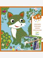 Kraskaarten "Kleine diertjes" DJECO rood - thumbnail