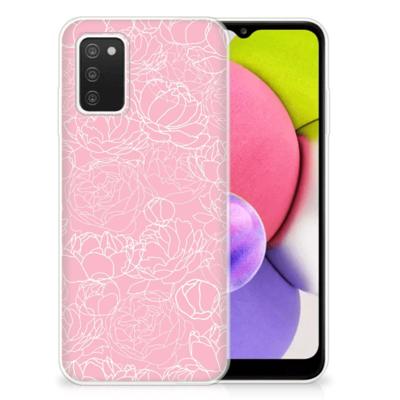Samsung Galaxy A03S | TPU Case | White Flowers