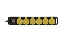 EUROLITE Distributor 6-fold IP44 bk 10m - thumbnail