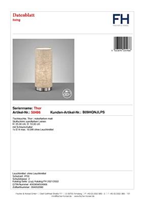 Fischer & Honsel NachtkastlampjeThor zandkleurig - 50496