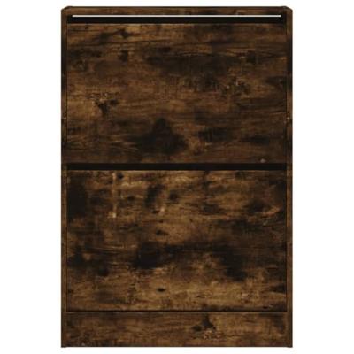 VidaXL Schoenenkast 60x21x87,5 cm bewerkt hout gerookt eikenkleurig