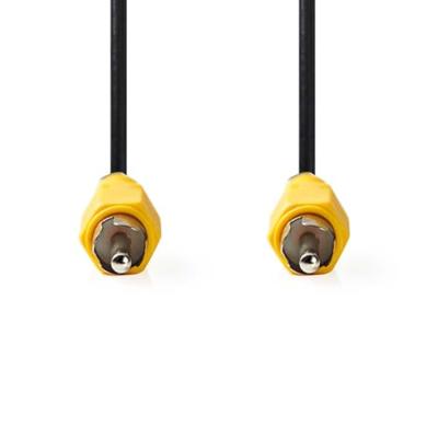 Composiet Videokabel | RCA Male | RCA Male | Vernikkeld | 480p | 2.00 m | Rond | PVC | Zwart