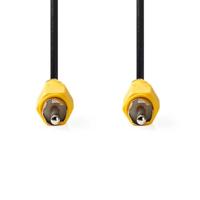 Composiet Videokabel | RCA Male | RCA Male | Vernikkeld | 480p | 2.00 m | Rond | PVC | Zwart - thumbnail