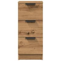 Dressoirs 2 st 30x30x70 cm bewerkt hout artisanaal eikenkleur - thumbnail