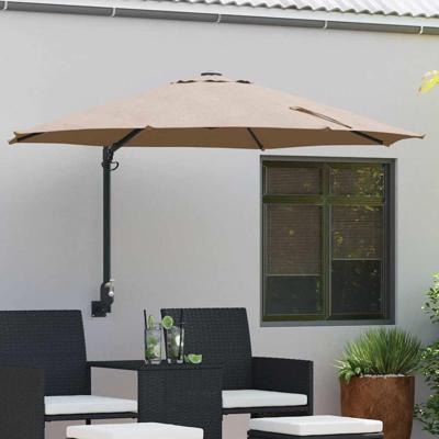 Tuinparasol Taupe en Zwart 248 x 248 x 148 cm