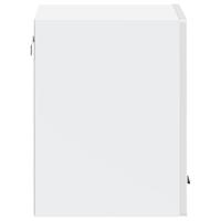 Keukenwandkast Porto bewerkt hout hoogglans wit - thumbnail