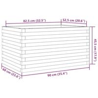 Plantenbak 90x60x45,5 cm massief grenenhout wasbruin - thumbnail