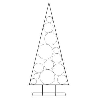 Kerstdecoratie kerstboom 150 cm metaal zwart
