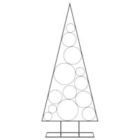 Kerstdecoratie kerstboom 150 cm metaal zwart - thumbnail