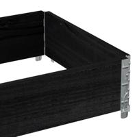 Palletopzetrand 80x60 cm massief grenenhout zwart - thumbnail