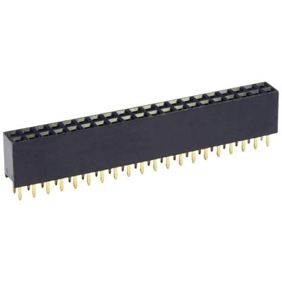 Connfly Female header (standaard) Aantal rijen: 2 Aantal polen per rij: 9 DS1023-2*9SF1-1 1 stuk(s) Tube