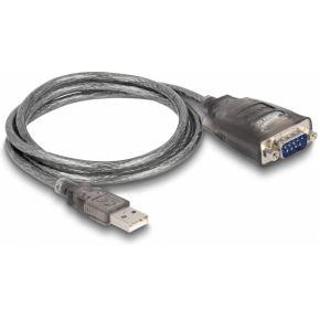 Delock USB 2.0 Adapter [1x USB-A 2.0 stekker - 1x RS232-stekker] 61400 1 m