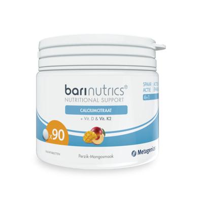 Metagenics Barinutrics Calciumcitraat + D & K2 Kauwtabletten