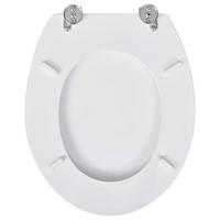 Toiletbril simpel ontwerp MDF wit - thumbnail