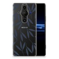 Sony Xperia Pro-I | TPU Case | Leaves Blue - thumbnail
