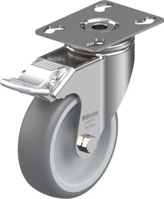 Blickle LKPXA-TPA 101G-FI Zwenkwiel met rem Wieldiameter: 100 mm Draagvermogen (max.): 110 kg 1 stuk(s)