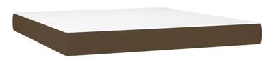 Boxspring met matras stof donkerbruin 200x200 cm