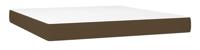 Boxspring met matras stof donkerbruin 200x200 cm - thumbnail