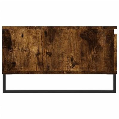 Salontafel 90x60x35 cm bewerkt hout gerookt eikenkleurig