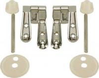 Wiesbaden bevestigingset WC zitting hout chroom - thumbnail