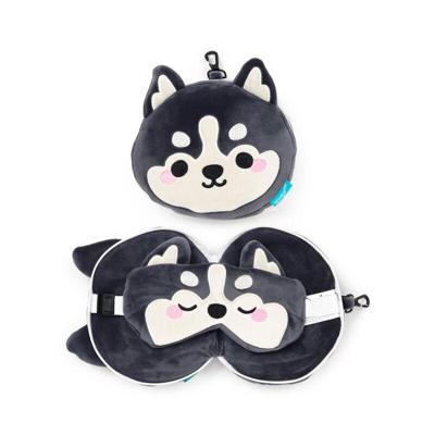 Ty Relaxeazzz luna de husky berg dieren reiskussen & slaapmasker
