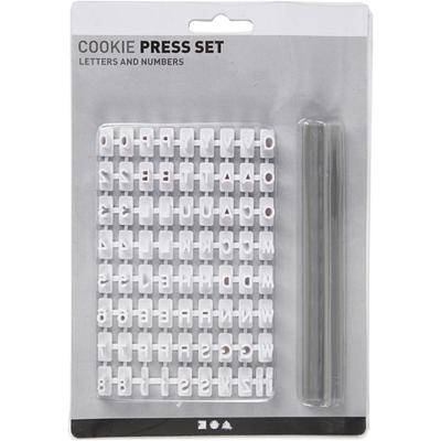 Creativ Company Stempelset van rubber, letters, cijfers, h: 6 mm, wit, 1 set - thumbnail
