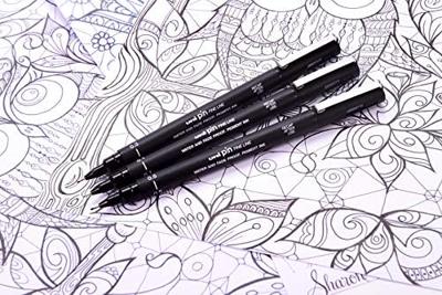 Uni Pin fineliner, ronde punt, 0,3 mm, zwart