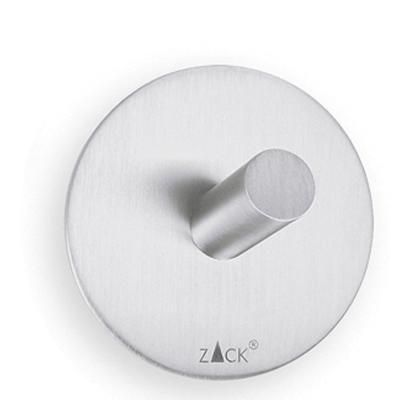 Zack Peco handdoekhaak 4.5x4.5cm rond zelfklevend Mat Geborsteld RVS set van 2 40306