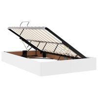 Opbergbed met matras met matras Wit 120 x 190 cm Nep Leer - thumbnail