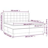 Boxspring met matras fluweel roze 200x200 cm - thumbnail