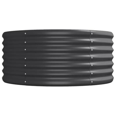 Plantenbak 224x80x36 cm gepoedercoat staal antracietkleurig Plantenbak 224x80x36 cm gepoedercoat staal antracietkleurig