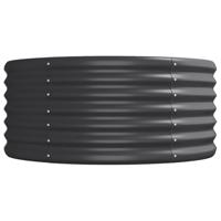 Plantenbak 224x80x36 cm gepoedercoat staal antracietkleurig - thumbnail