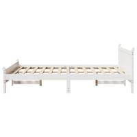 Bedframe zonder matras massief grenenhout wit 135x190 cm - thumbnail