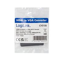 LogiLink CV0108 Adapter [1x HDMI-bus - 1x VGA-bus] Zwart - thumbnail