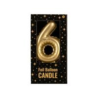 Paperdreams folie ballon kaars goud - 6 - thumbnail