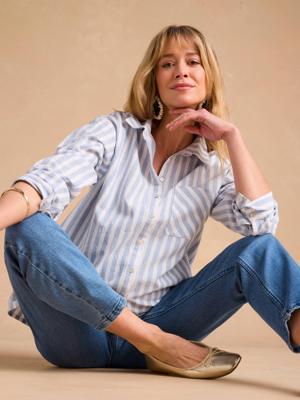 Gestroomde zwangerschaps- en voedingsblouse ENVIE DE FRAISE ecru Gestroomde zwangerschaps- en voedingsblouse ENVIE DE FRAISE ecru