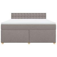 Boxspring met matras stof taupe 180x200 cm - thumbnail
