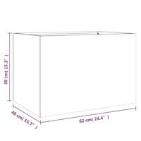 Plantenbak 62x40x39 cm gegalvaniseerd staal zilverkleurig - thumbnail