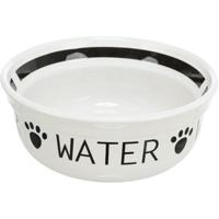 TRIXIE DRINKBAK HOND WATER KERAMIEK WIT / ZWART 1,6 LTR 20 CM - thumbnail